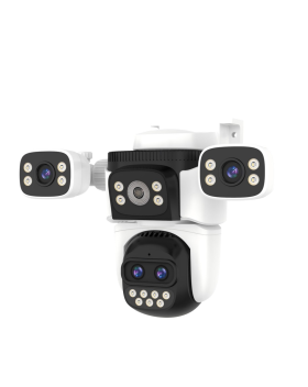 WiFi Безжична Управляема IP Камера 3Mp, 4 Обектива, Dual Light 30м. и 10X Zoom