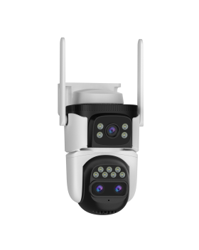 WiFi Безжична Управляема IP Камера 3Mp, Три Обектива, Dual Light 30м, 10X Zoom