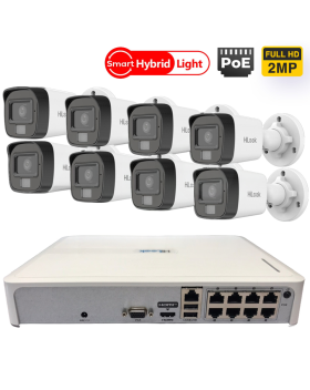 IP POE ЦИФРОВ КОМПЛЕКТ ЗА ВИДЕОНАБЛЮДЕНИЕ С 8 POE КАМЕРИ ПО ИЗБОР И POE NVR